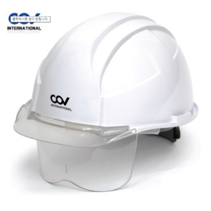COV-투명창 보안경 안전모(투명,COV-HF-001A)